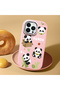iPhone 14 Pro Max Compatible Case with Camera Protector Pink Silicone Couple Phone Case with Panda Pattern - 2