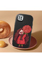 Redmi 10A Compatible Case Camera Protector Black Silicone Couple Phone Case Girl Patterned - 2