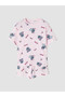 Ozmarka New Season Pink Printed Girls' Shorts Pajama Set - 2