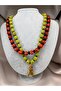 Women's Double Row Colorful Beaded Giraffe Figured Bohemian Ethnic Long Neck Necklace