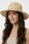 Women's Summer Straw Beige Hat |   Wide Brimmed Studded Beach Accessory - 5