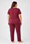 Plus Size Summer Short Sleeve Sweet Dreams Women's Pajama Set - 4