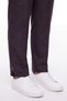 Women's Burgundy Winter High-Waisted Trousers with Stone Detail on the Cuffs and Waist - 3