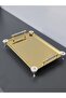 Figured, Metal Handle, Stainless Steel Rectangular Tray Luxury Presentation Tray North Gold-Silver - 5