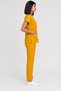 Women's V-Neck Bat Sleeve Turquoise, Mustard, Orange, Brick, Bitter Green Cotton Linda Scrubs Set - 3