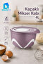 4 Liter Mixer Bowl with Lid Bpa Free Anti-Splash Dough Kneading Bowl - 4