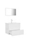 Bathroom Furniture Set White Engineered Wood - 4