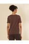 Women Brown V-Neck T-Shirt - 3