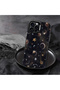 Poco C65 Compatible Silicone Edge Hard Back Case Couple Phone Case Moon and Star Pattern - 7