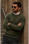Men's Daily Trend Crew Neck Red Green Knitwear Sweater - 4