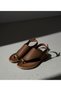 Cego Women's Gold Ring Detailed Black Flip-Flop Sandals - Soft and Comfortable for Daily Wear - 2