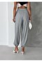 Monaco – Women's High Waist Polyviscon Woven Trousers with Elastic Ankle Cuffs - 3
