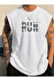 Run Printed Men's Regular Fit Crew Neck Sports Sleeveless Men's T-Shirt
