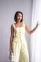 Women's Yellow Stone Button Detailed Corset Vest Double Set Nh265844 - 5