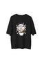 Women's Oversize T-Shirt Paper Games Dice Poker Chip Line Art Print Relaxed Fit Casual Modern Stylish - 2