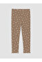 Lcw Baby Brown Floral Baby Girl Suit with Collar - 5