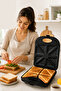 Olsenmark 1400W 4 Slice Sandwich Maker| Non-Stick Coated Plates| Automatic Temperature Control| Cool Touch Handle| Lock System| Power Indicator| Black - 8