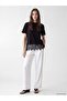 Lcw Modest Black Crew Neck Lace Blouse - 2