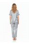 Imported Italian Satin Nightsuit | Silver Grey Luxury Pajamas Set | Premium Silky Sleepwear - 4