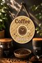Coffee Break Retro Coffee Clock Patterned Round Mdf Table - 2