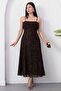 Madonna Collar Glittery Strap Dress Dks1460 - 5