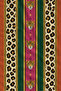 Safari Green Pink Leopard Border Patterned 70X150 Beach Towel - Digital Printed Fade-Resistant Bath Towel - 3