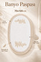 Embroidered Non-Slip Leather Based Oval Bath Mat with Tassels Washable Bathroom Set Regio - 3