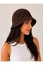 Natural Mesh Openwork Hand Knitted Cotton Bohemian Bucket Women's Hat - 6