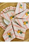 4 Sets of Linen Napkins with Pumpkin Embroidery 40*40cm - 4