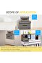 3pcs Blue Linen Foldable Storage Bins with Lids Kit, Large Collapsible Fabric Stroage Box, St - 7