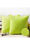 Pack of 2 Outdoor Waterproof Solid Throw Decorative Pillow Cover Decorative Square Outdo