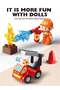 173PCS Fire Station Big Building Blocks Construction Playset for Ages 3+, City Series Multicolor Plastic Fire Rescue Station with 2 Firefighter Figures, 2 Firefighting Vehicles - 4