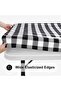 One rectangular picnic tablecloth, stretchy waterproof laminated vinyl tablecloth, checkered pattern, dining, camping and outdoor... - 3