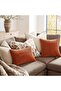 Rust Lumbar Decorative Throw Pillow Covers 12x20 Inch for Couch Bed Sofa, Rustic Farmhous - 5