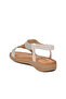Women's Silver Mesh Strap Sandals with Stone Detail and Padded Sole B093 Z - 4
