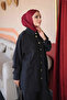 Black Pocketed Tunic Pants Tencel Set - 4