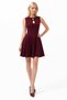 Women's Front Tie Detailed Waist Pleated Mini Dress - 3
