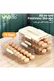 Refrigerator Organizer with Lids, Stackable Fruit Storage Containers, Vegetable Strainers Box - 7