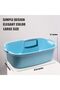 2 Pack Cleaning Supplies Caddy, Large Plastic Cleaning Supply Organizer Bucket with Handle Portable - 2