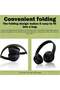 Foldable Wireless Bluetooth Headphones - Portable Over-Ear, MP3/FM Supported, 100g Lightweight, Dual Mode for Music & Calls - 5