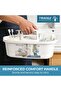 2-Pack Large Cleaning Caddy with Handle - Multipurpose Plastic Supply Organizer Bucket, Port - 4