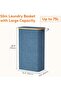 75L Narrow Laundry Basket with Lid, Foldable Laundry Hamper Slim with Laundry Bag, Laundry B - 3