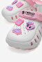 Laser Emoji High Sabo Slippers 26-35 White Pink - 3