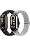 سوار مرن لـ Xiaomi Mi Band 8/9/10، حزام قابل للتمدد، قابل للتعديل، حزام نايلون قابل للتنفس