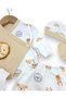 Baby Boy 100% Cotton 5-Piece Hospital Discharge Bodysuit Set with Lion Accessories - 5