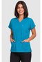 Women's V-Neck Bat Sleeve Beige, Stone, Turquoise, Cobalt Blue, Lycra Belinda Scrubs Nurse Single Top - 2