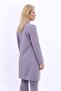 Zero Collar Plain Long Jacket-Anthracite - 2