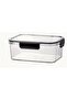 Plastic Food Storage Container with Airtight Lid, Rectangular Shape, Clear 30 * 10cm