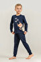 Father Son Navy Blue Pajama Set - Ho Ho Ho - 3