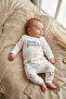 Little Panda Living 100% Cotton Long Sleeve Baby Bodysuit and Panda Patterned Pants 2-Piece Set - Ecru & - 3